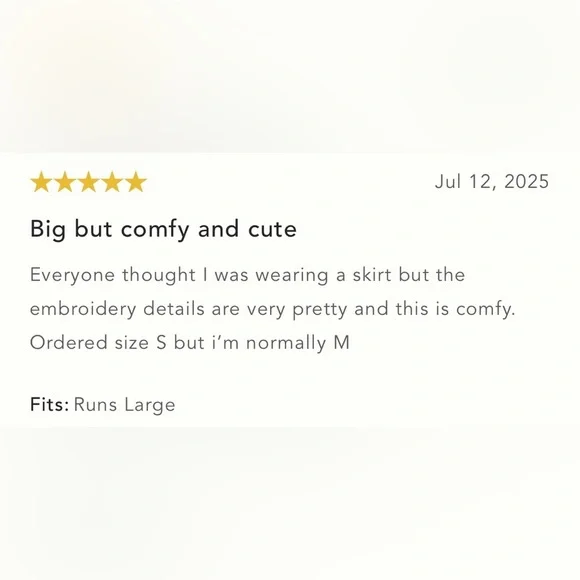 NWT Size M - Anthropologie 100% Cotton Embroidered Culottes (NWT US$ 138) - Picture 14 of 16